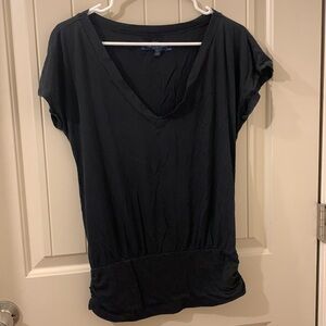 American Eagle Outfitters Black V-Neck Blouse